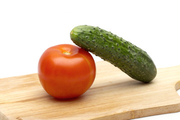vegetables on the white background