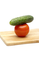 vegetables on the white background