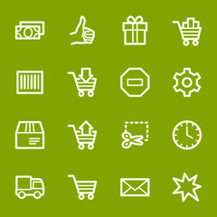 Shopping cart web icons
