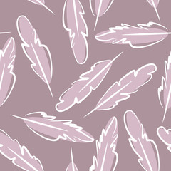 Feather seamless pattern background