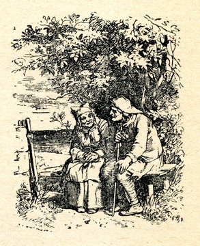 Illustration to Andersen's fairy tale by Adrian Ludwig Richter