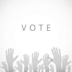 illustration of hand with voting sign of vector