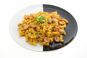 pasta spaghetti macaroni isolated on white background