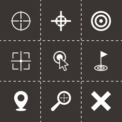 Vector black target icon set