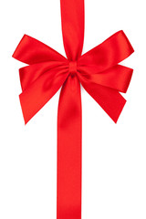 Red ribbon with bow