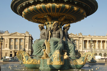 Rivers fountain in place de la Concorde Paris