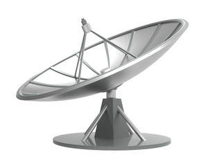 satellite dish with clipping path