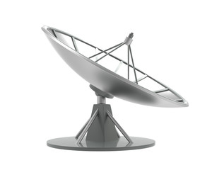 satellite dish with clipping path