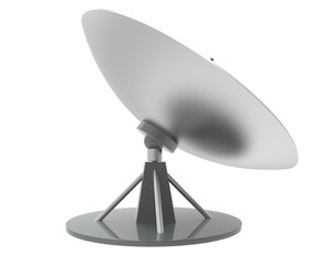 satellite dish with clipping path