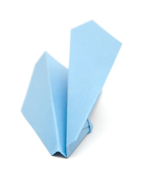 blue paper plane