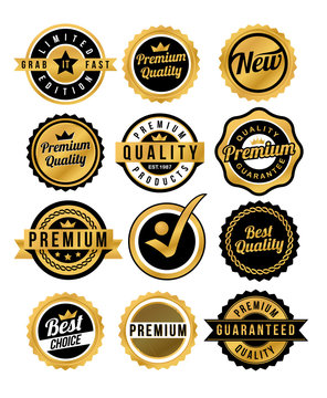 Gold Badge And Labels