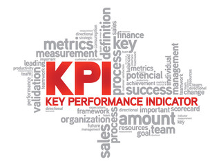 Key Performance Indicators word collage, KPI Business Concept