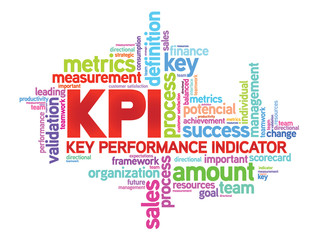 Key Performance Indicators word collage, KPI Business Concept