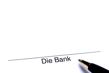 Unterschrift der Bank