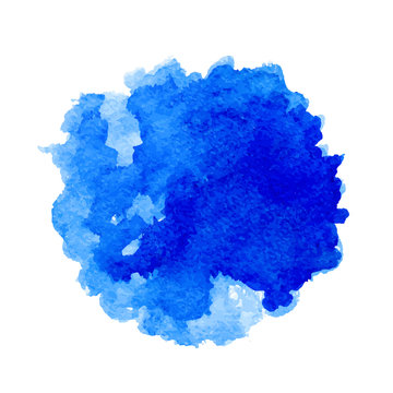 Watercolor Vector Blue Spot