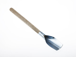 Shovel with wooden handle
