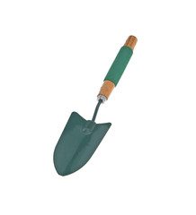Shovel with wooden handle