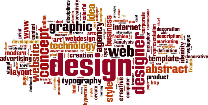 Design word cloud concept. Vector illustration