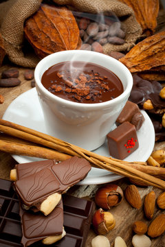 still life of chocolate cup