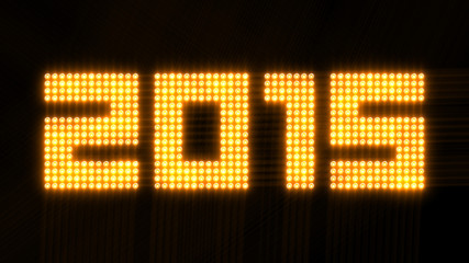 year 2015, quadratic array of flickering lights