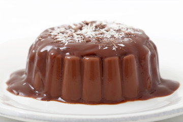 dessert budino di cioccolato dolce