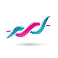 Magenta and Blue Abstract Icon