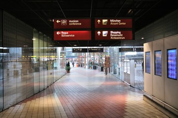 Hall of Munich International airport, Germany