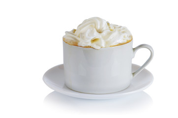 Cup of coffee with whipped cream