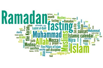 Fototapeta premium Ramadan - tag cloud