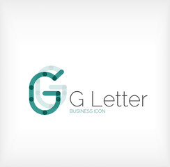 G letter logo, minimal line design