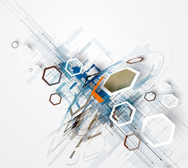 abstract technology background Business & development direction