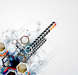 abstract technology background Business & development direction