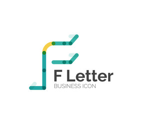 F letter logo, minimal line design