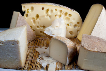 Plateau de différent fromages