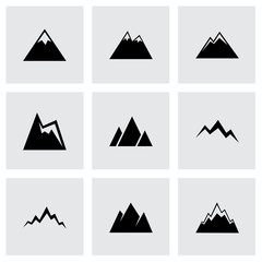 Vector mountains icon set - 73379333