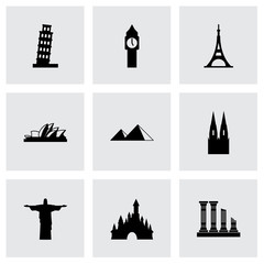 Vector landmarks icon set