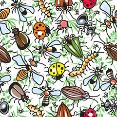 Decorative texture consisting of images of insects