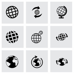 Vector glode icon set