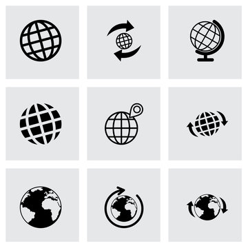 Vector glode icon set