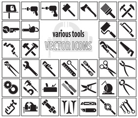 Set of tool icons