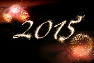 2015 written in Fireworks for New Year.
