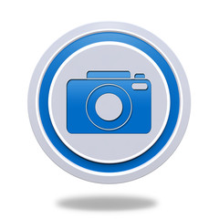 photo circular icon on white background