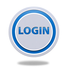 login circular icon on white background