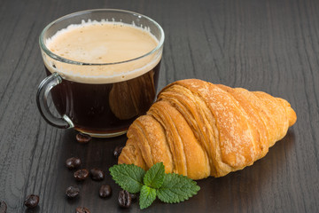 Coffee with croissant
