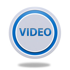video circular icon on white background