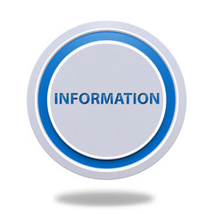 information circular icon on white background