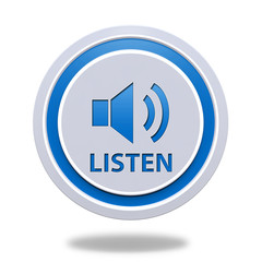 music circular icon on white background