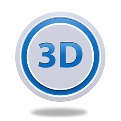 3d circular icon on white background