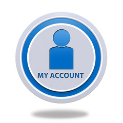 My account circular icon on white background