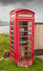 Fototapeta premium Phone Booth at the Loch